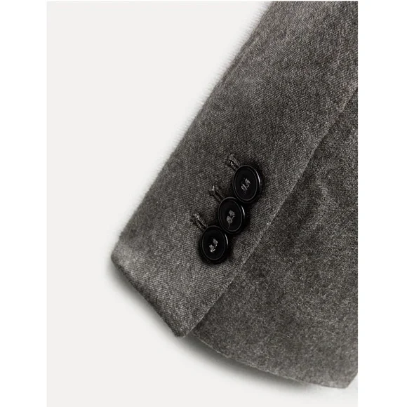 Zara Taupe Gray Double Breasted Wool Blazer Coat ZW Collection NWT - Picture 13 of 16